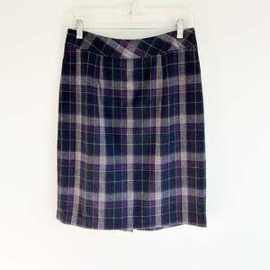 VTG Chadwicks Plaid Wool Skirt in Purple and Gray 4